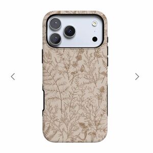 NWT Casely iPhone 17 Pro Case Neutral Floral Beige Garden